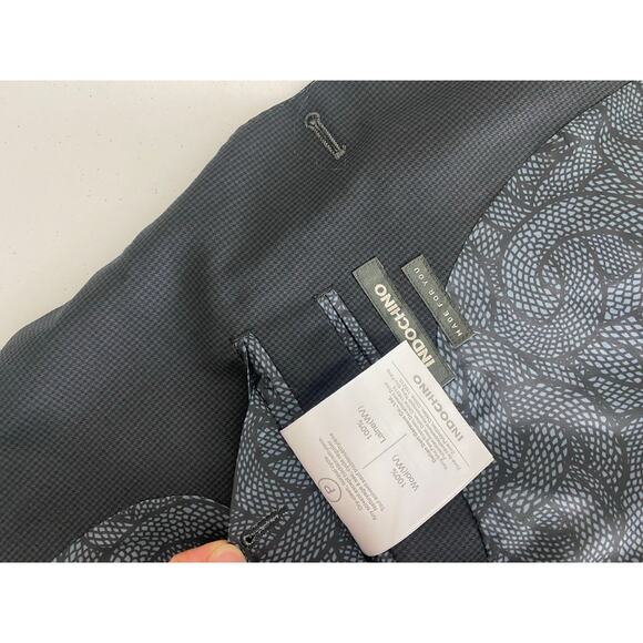 Men Indochino 2-button houndstooth plaid wool 2-piece blazer pants suit, 42R/36W - Picture 7 of 9